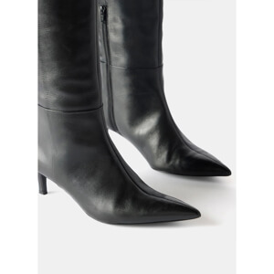 Mint Velvet Mia Black Leather Long Boots